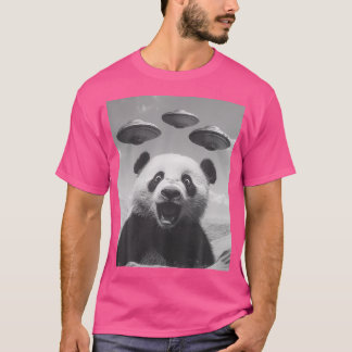 T-shirt Panda Selfie Drôle Avec Ufos Weird Panda