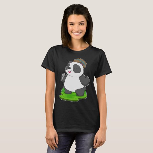 T-shirt Panda Singer Microphone (Devant entier)