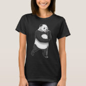 T-shirt Panda Singer Microphone (Devant)
