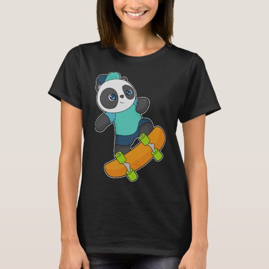 T-shirt Panda Skateboard (Devant)