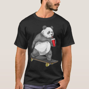 T-shirt Panda Skateboard