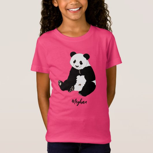 T-Shirt Panda souriant mignon sur mesure (Devant)