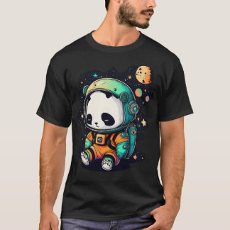 T-shirt Panda Spatiale Mignonne Dans Les Étoiles De Costum