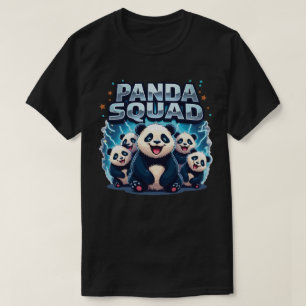 T-shirt Panda Squad - Cute Kawaii Panda Team Cartoon Desig