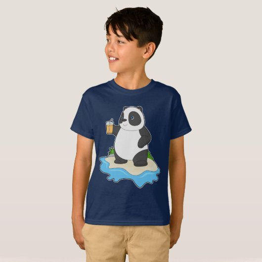 T-shirt Panda Summer Beach (Devant entier)