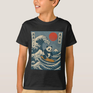 T-shirt Panda surfant japonais _6