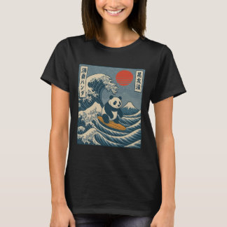 T-shirt Panda surfant japonais _6