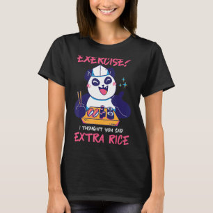 T-shirt Panda Sushi Zookeeper japonais Fitness Rice alimen