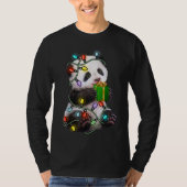 T-shirt Panda Tree Flammes de Noël Les Noël (Devant)