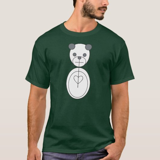 T-shirt panda triste. propre (Devant)