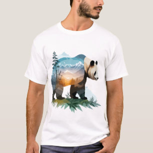 T-shirt Panda Vector Art Animal Majestic Nature Wildife
