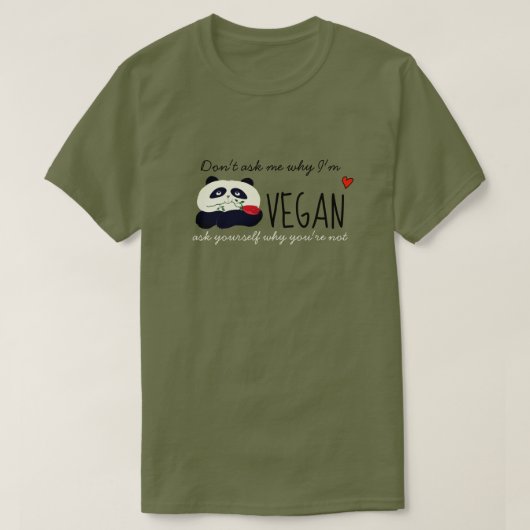 T-shirt Panda Végan Mignon (Design devant)