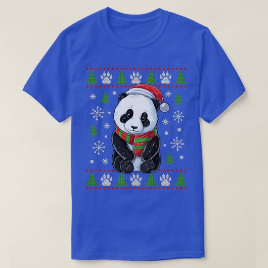 T-shirt Panda Vilain Chandail de Noël Père Noël Ours de ch (Design devant)