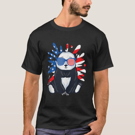T-shirt Panda Wildlife Animal Zookeeper Panda Bear Usa (Devant)