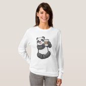 T-shirt Panda with Coffee to go (Devant entier)