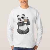 T-shirt Panda with Coffee to go (Devant)