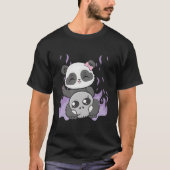 T-shirt Panda With Hairbow Skull For Pastel Goth (Devant)