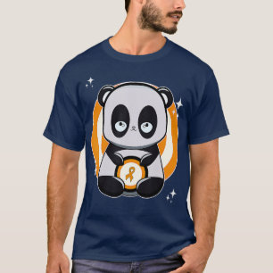 T-shirt Panda With Ribbon Leukemia Awareness 1