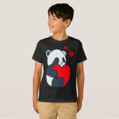 T-shirt Panda Women Valentines Day Girlfriend Heart  (Devant entier)