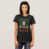 T-shirt Panda   Xmas Tree Lights Ugly Santa Panda Christma (Devant entier)