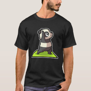 T-shirt Panda Yoga Poses Sport Gymnastique Ohmmm Heartbeat