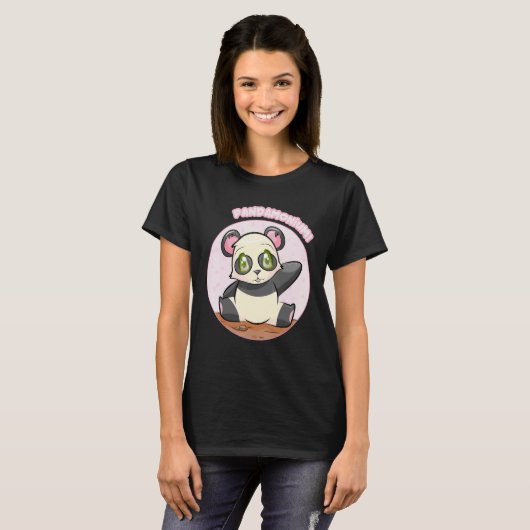 T-shirt Pandamonium! Cute Panda T-Shirt, Japan Sakura Tee (Devant entier)