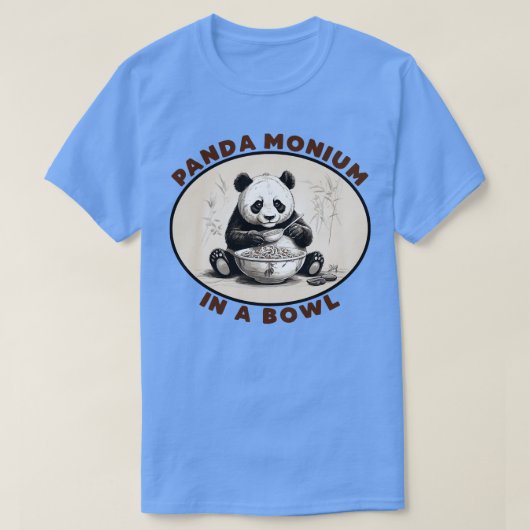 T-shirt PandaMonium dans un bol (Design devant)