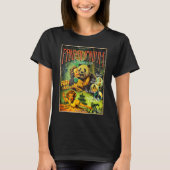T-shirt Pandamonium Funny Panda horreur poster (Devant)