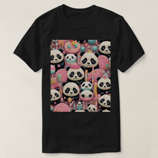 T-shirt Pandas Candyland 6 (Design devant)