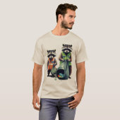 T-shirt Pandas d'ordures : Dynamic Duo (Devant entier)