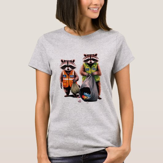 T-shirt Pandas d'ordures : Dynamic Duo (Devant)