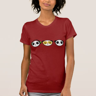 T-shirt Pandas : N'entendez, voyez, parler l'aucun mal