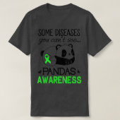 T-shirt Pandas Pans Sensibilisation Chemise Vert Ruban Pan (Design devant)