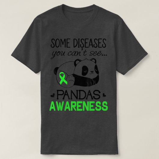 T-shirt Pandas Pans Sensibilisation Chemise Vert Ruban Pan (Design devant)