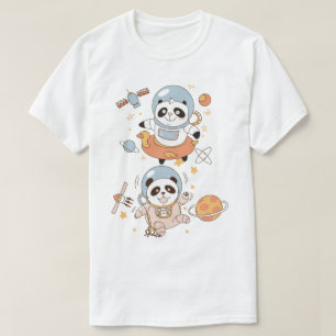 T-shirt Pandas Space
