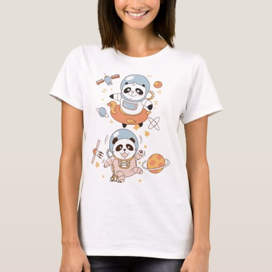 T-shirt Pandas Space (Devant)