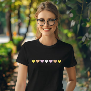 T-shirt Pangender Drapeau Coeur Pixel