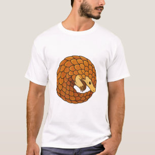 T-shirt Pangolin Bouclé Mignon Animal Introverti