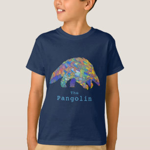 T-shirt Pangolin coloré Menace d'activisme animal Art