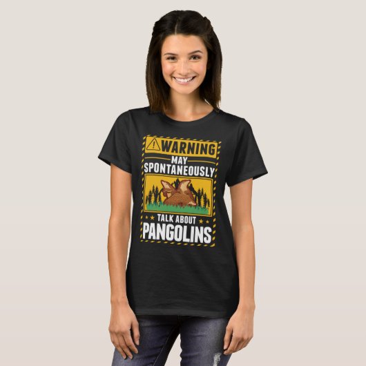 T-shirt Pangolin d'avertissement (Devant entier)