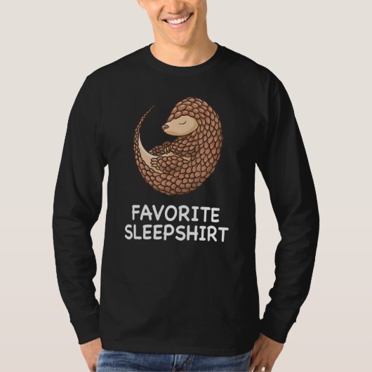 T-shirt Pangolin Pangolins Nap Sommeil dormant Pyjama nuit (Devant)