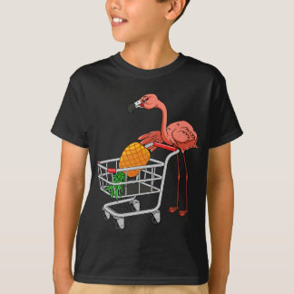 T-shirt Panier à bascule Flamant rose avec pintade