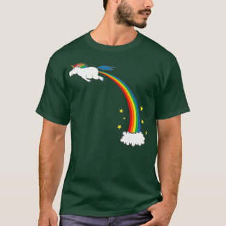 T-shirt Panier arc-en-ciel Unicorne