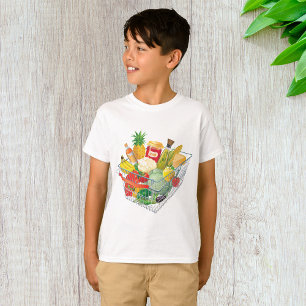 T-shirt Panier d'achat supermarché