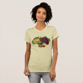 T-shirt Panier de fruits d'art vintage (Devant entier)