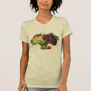 T-shirt Panier de fruits d'art vintage 