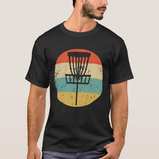 T-shirt Panier de golf Disc Golf Rétro (Devant)