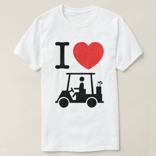 T-shirt Panier de golf I Heart (Love) (Design devant)