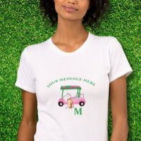 Panier de golf rose unique Monogram Bella+Canvas