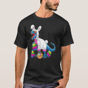 T-shirt Panier de Pâques Bunny Dinosaur Oeufs Rex Enfants 